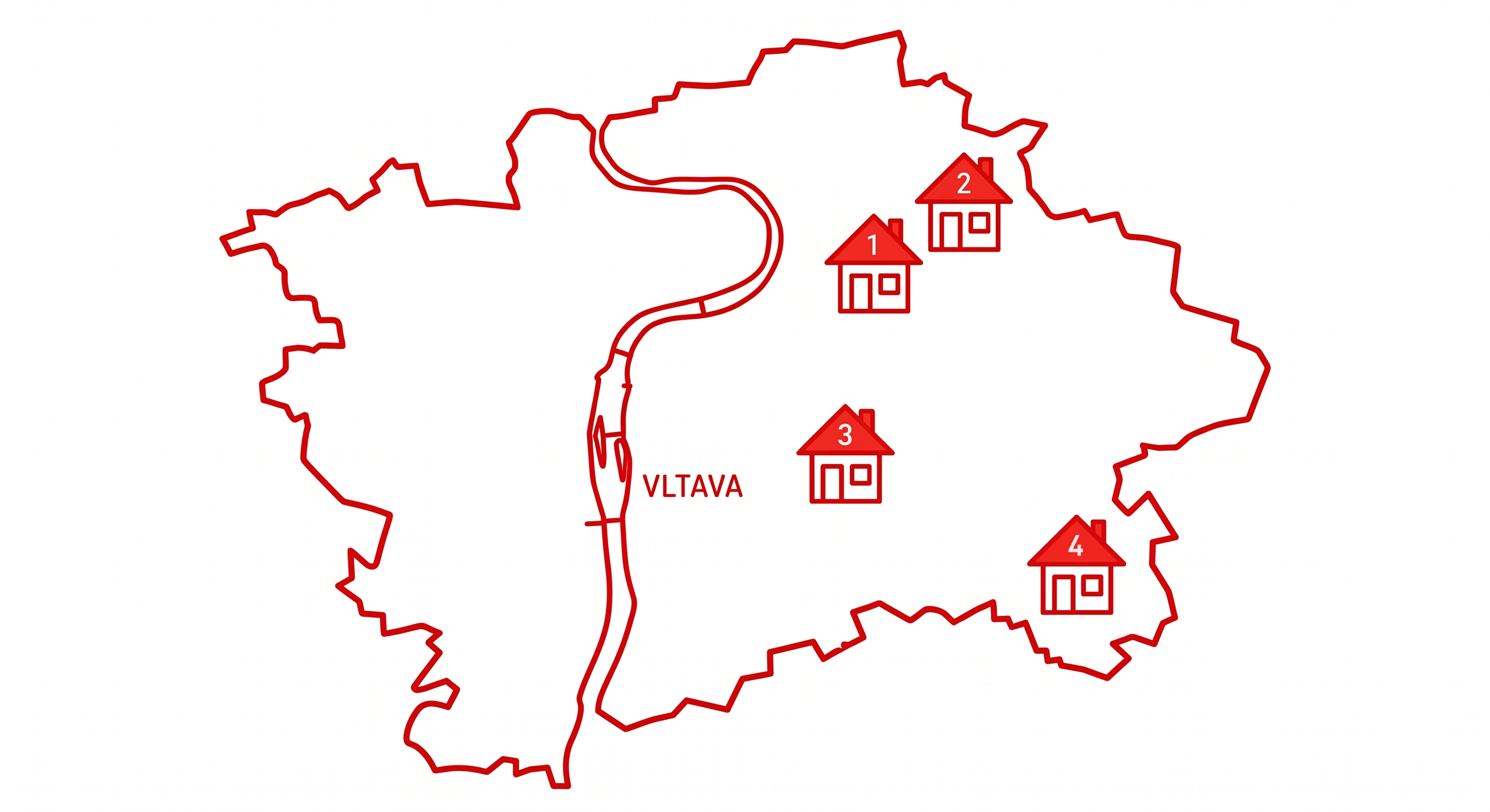 mapa s označením zapojených škol